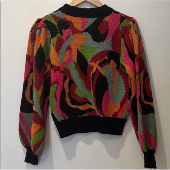 :Price Firm: FARM Rio The Dance Multicolor Knit Sweater - Picture 6 of 15